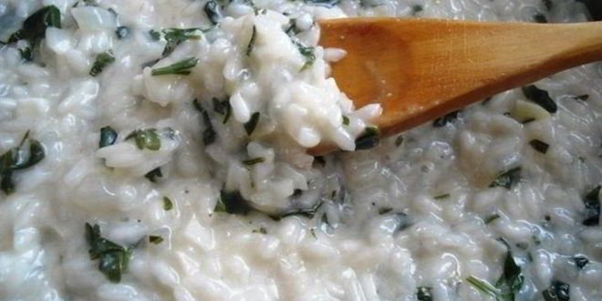 Рецепт ризотто с петрушкой и фетой