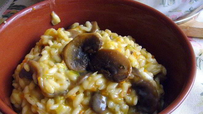 Рецепт ризотто с шампиньонами и овощами