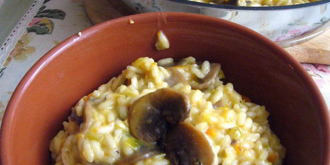 Рецепт ризотто с шампиньонами и овощами