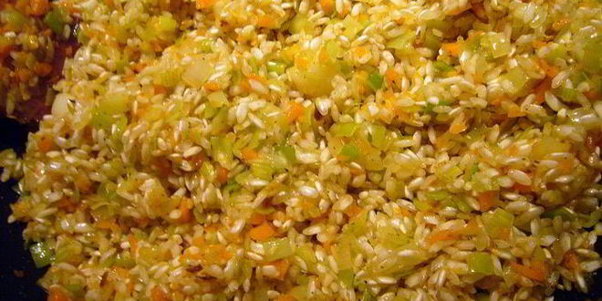 Рецепт ризотто с шампиньонами и овощами