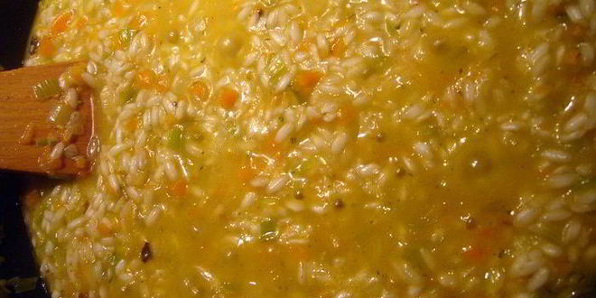 Рецепт ризотто с шампиньонами и овощами