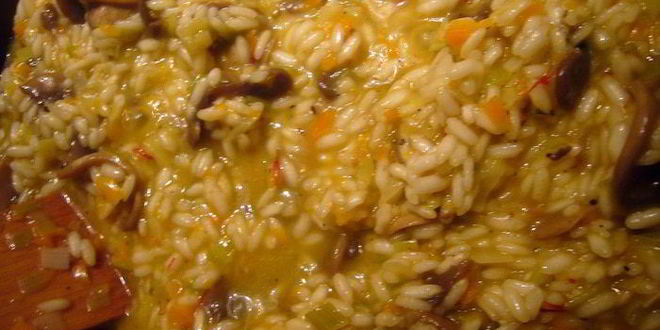 Рецепт ризотто с шампиньонами и овощами