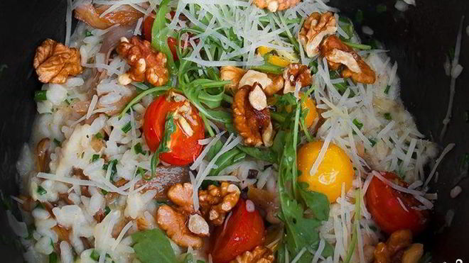 Рецепт ризотто с вешенками