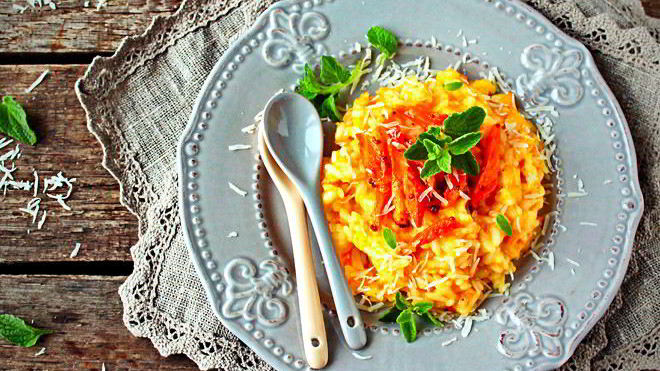 Рецепт ризотто с запеченной морковью