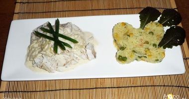 Рецепт Судака по-монастырски с ризотто