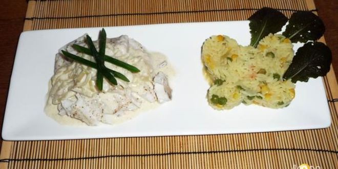 Рецепт Судака по-монастырски с ризотто