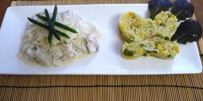 Рецепт судака по-монастырски с ризотто