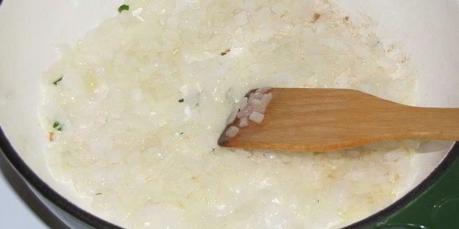 Рецепт яблочного ризотто с копченым лососем