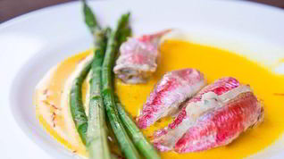 Рецепт Барабульки со спаржевой фасолью