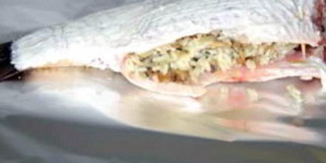 Рецепт карпа с рисом, запеченный в духовке