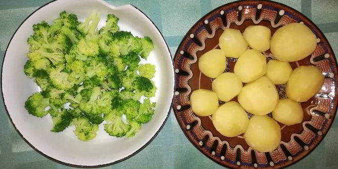 Рецепт киша с форелью, картофелем и брокколи