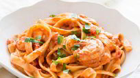 Рецепт Креветок с макаронами