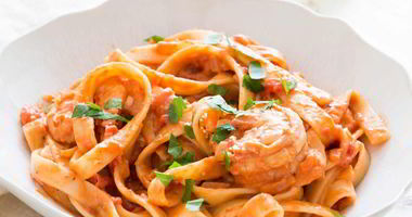 Рецепт Креветок с макаронами