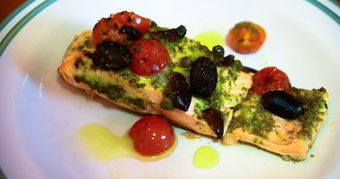 Рецепт Лосося по-средиземноморски