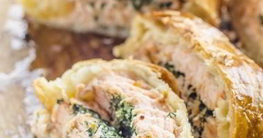 Рецепт Лосося в хрустящем тесте