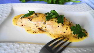 Рецепт Лосося, запеченного в сладко-горчичном соусе