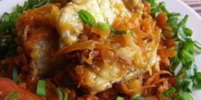 Рецепт рыбы, тушенной с овощами