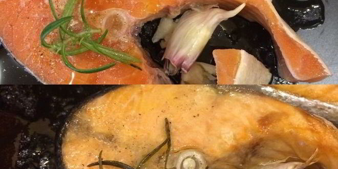 Рецепт семги с овощами под сливочно-горчичным соусом