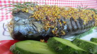 Рецепт Скумбрии запеченной в горчичном маринаде
