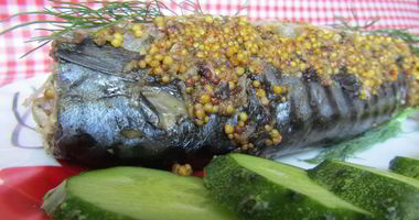 Рецепт Скумбрии запеченной в горчичном маринаде