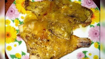 Рецепт Запеченной камбалы под апельсиново-имбирным соусом