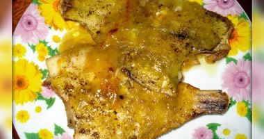 Рецепт Запеченной камбалы под апельсиново-имбирным соусом