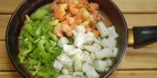 Рецепт жареной рыбы с овощами