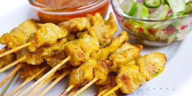 Рецепт Куриных шашлычков с арахисовым соусом