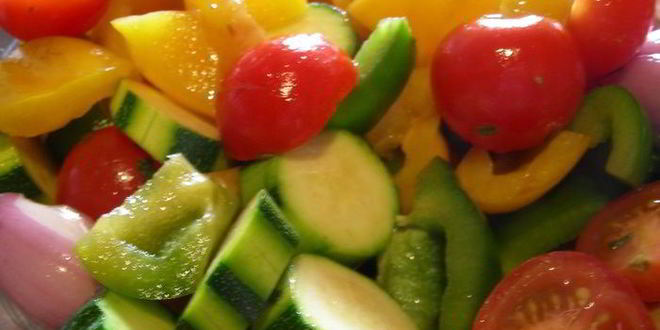 Рецепт летних овощных шашлычков-гриля