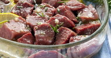 Рецепт Мяса шашлыка с лимоном и чесноком