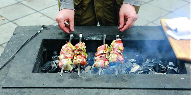 Рецепт шашлычков из курицы с луком-пореем