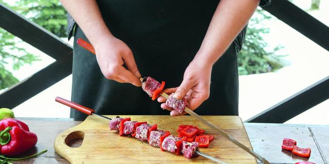 Рецепт шашлыка из говядины с острой сальсой