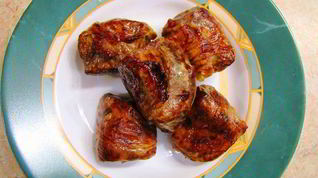 Рецепт Шашлыка из говяжьей печени в жировой сетке