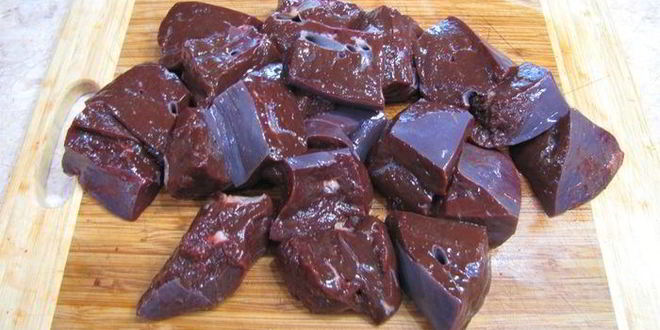 Рецепт шашлыка из говяжьей печени в жировой сетке