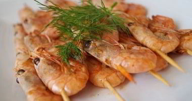 Рецепт Шашлыка из креветок на сковороде