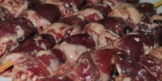 Рецепт шашлыка из куриных сердечек