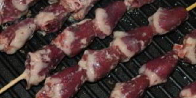 Рецепт шашлыка из куриных сердечек
