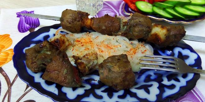 Рецепт шашлыка из печени