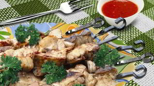 Рецепт Шашлыка из сома в сладком соусе чили