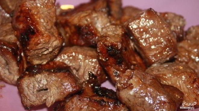 Рецепт шашлыка из телятины с соевым соусом