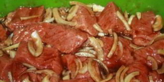 Рецепт шашлыка из телятины с соевым соусом