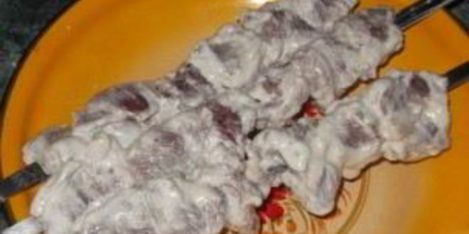 Рецепт шашлыка из телятины в майонезе