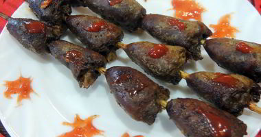 Рецепт Шашлыка на шпажках Огненные сердца