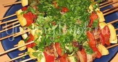 Рецепт Шашлыка с овощами в духовке