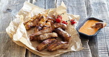 Рецепт Свиного шашлыка с перечным соусом