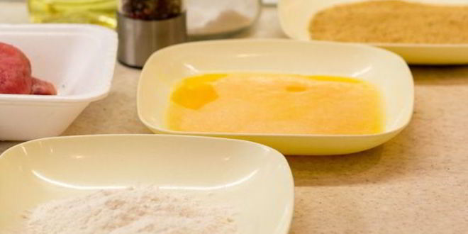 Рецепт быстрого шницеля в тройной панировке