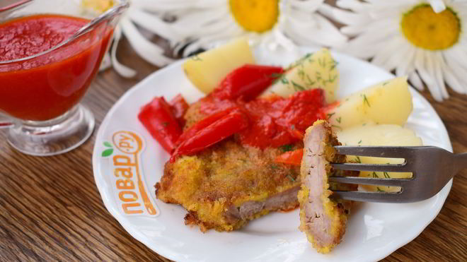 Рецепт греческого шницеля