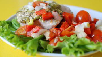 Рецепт Шницеля из индейки с зеленью