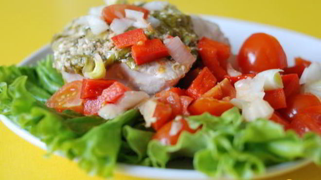 Рецепт шницеля из индейки с зеленью