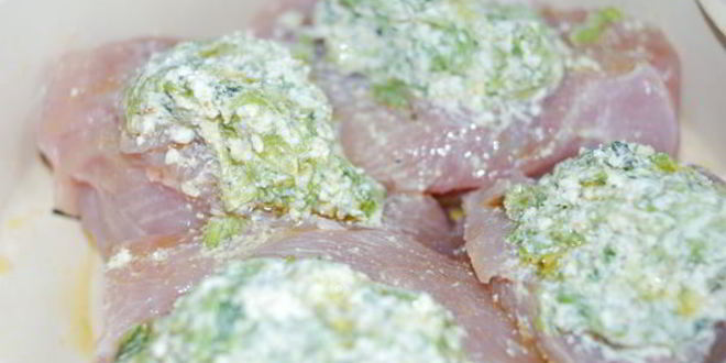 Рецепт шницеля из индейки с зеленью